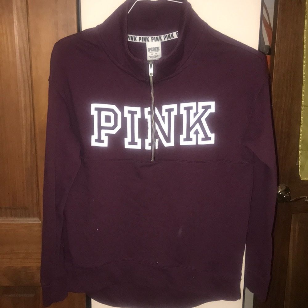 Pink quarter zip